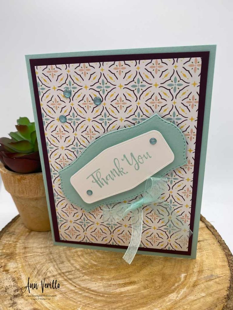 thank you card made with Design A Daydream Designer Series Paper
