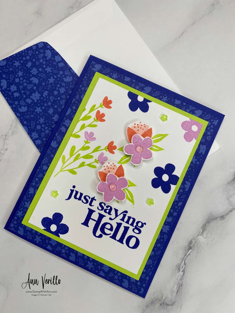 Simply Fabulous Hello Card - Ann Verillo, StampWithAnn.com