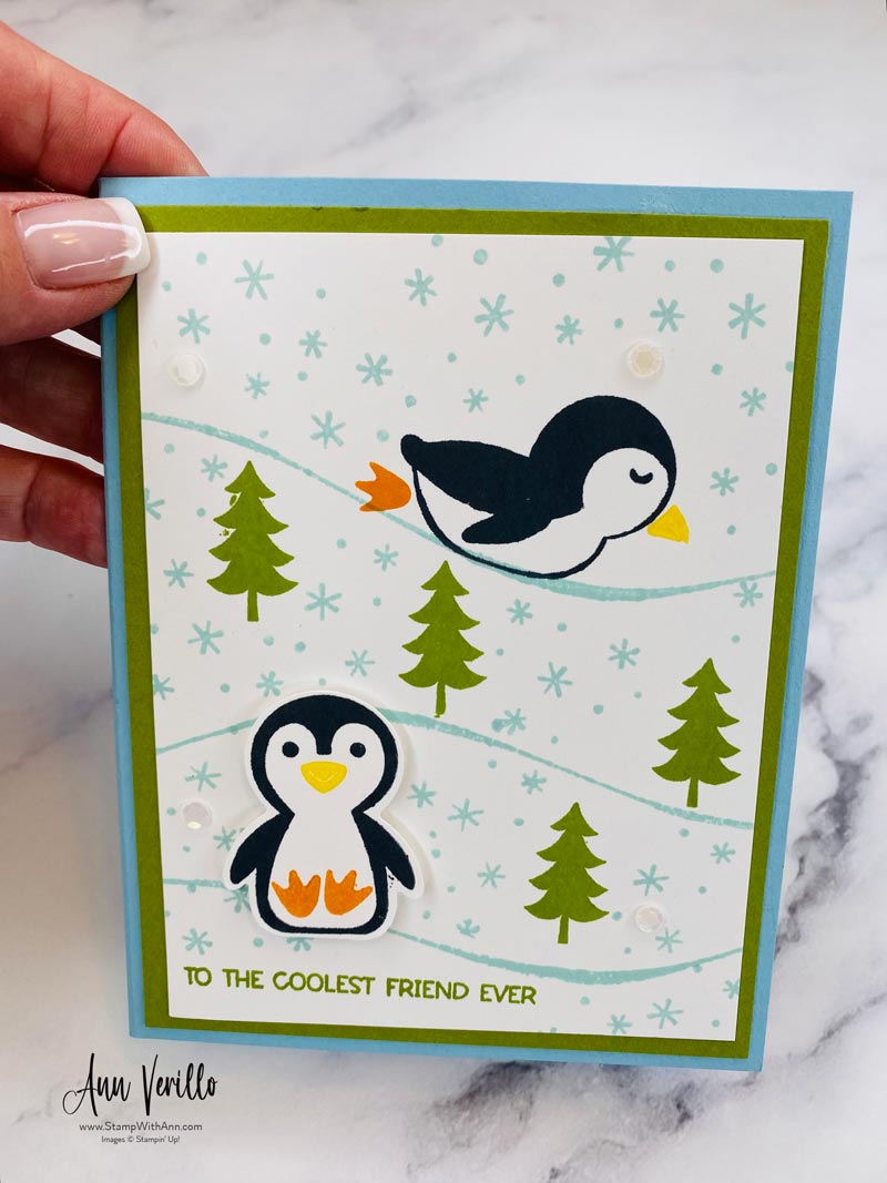Penguin Place Thank You Card - Ann Verillo, StampWithAnn.com