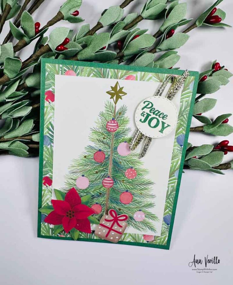 Stampin' Up! A Little Bit Festive Joy Card - Ann Verillo, StampWithAnn.com